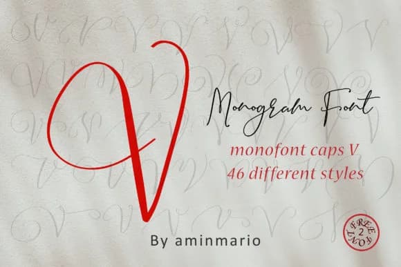 Monogram V by aminmario — Script Handwritten Font