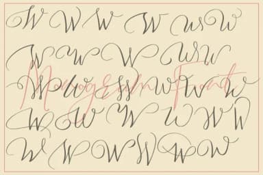 Monogram W by aminmario — Script Handwritten Font — thumbnail 4
