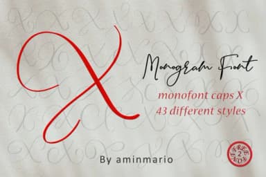 Monogram X by aminmario — Script Handwritten Font — thumbnail 5