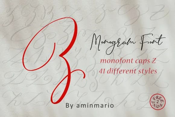 Monogram Z by aminmario — Script Handwritten Font