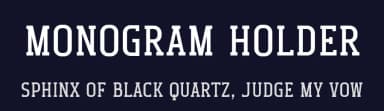 Monogram Holder by Edignwn Type — Serif Font — thumbnail 2
