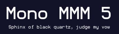Mono MMM 5 by Marcelo Magalhães Macedo — Sans Serif Font — thumbnail 2