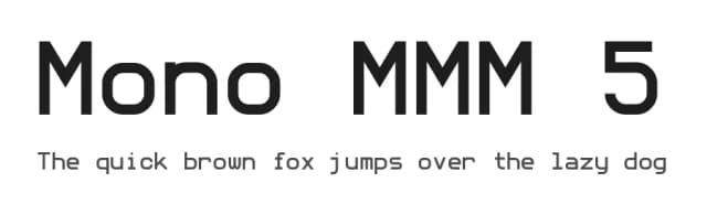 Mono MMM 5 by Marcelo Magalhães Macedo — Sans Serif Font
