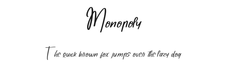 Monopoly by Mariyana — Script Handwritten Font