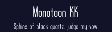 Monotoon KK by koeiekat — Sans Serif Font — thumbnail 2