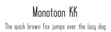 Monotoon KK by koeiekat — Sans Serif Font — thumbnail 1