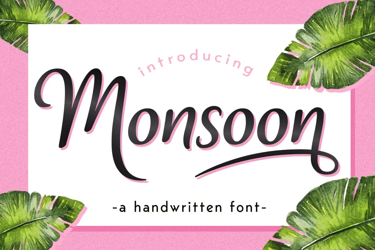 Monsoon Font by Silhouette America, Inc. — Script Handwritten Font