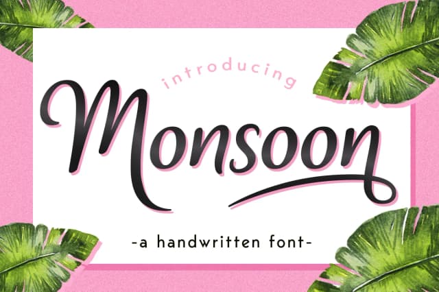 Monsoon Font by Silhouette America, Inc. — Script Handwritten Font