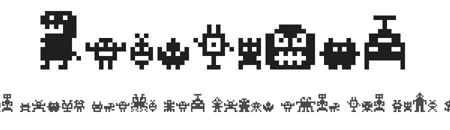 MonstaPix by crispycraker — Dingbats Font