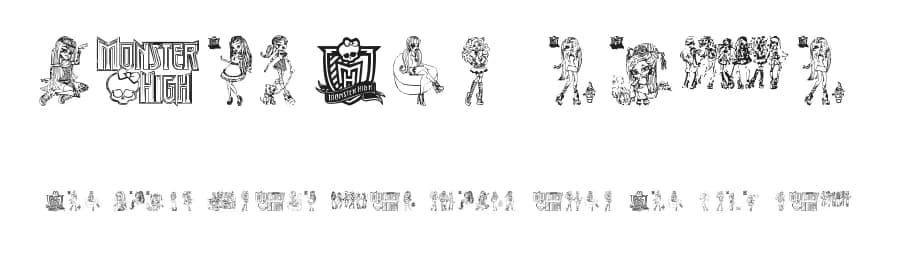 Monster High by Ding Bang — Dingbats Font