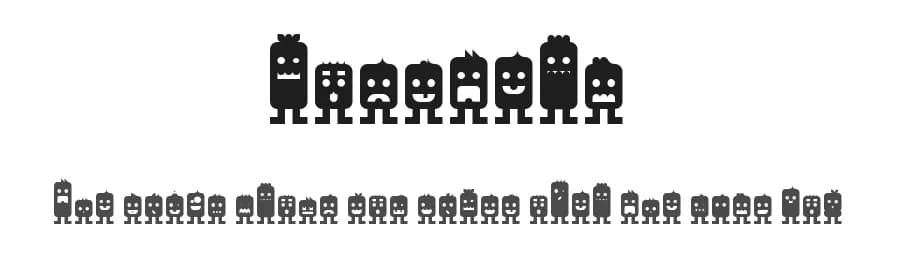 Monsterz by Fonts of Chaos — Dingbats Font