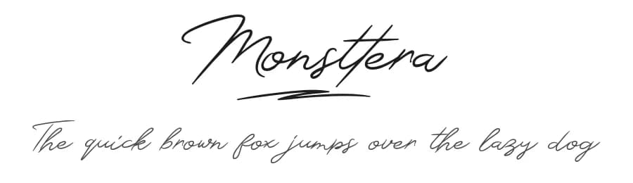 Monsttera by Hugefonts — Script Handwritten Font