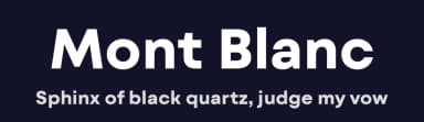 Mont Blanc by Fontfabric — Sans Serif Font — thumbnail 2