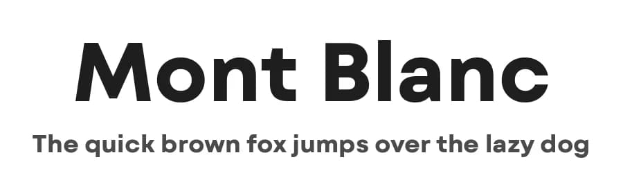 Mont Blanc by Fontfabric — Sans Serif Font