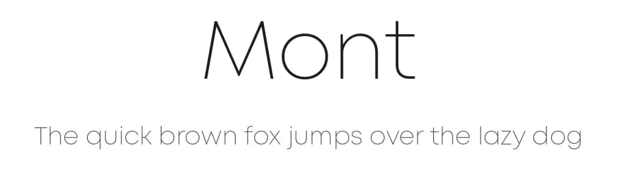 Mont by Fontfabric — Sans Serif Font