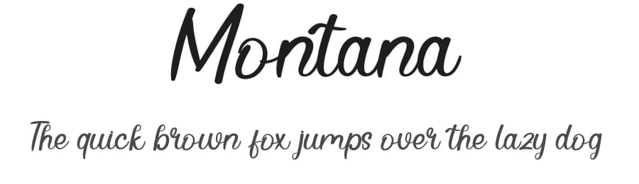 Montana by Etik Fatimah — Script Handwritten Font