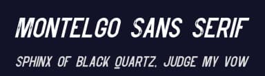 Montelgo Sans Serif by Jadatype — Sans Serif Font — thumbnail 2