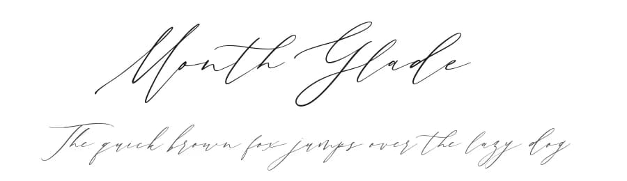 Month Glade by Sronstudio — Script Handwritten Font