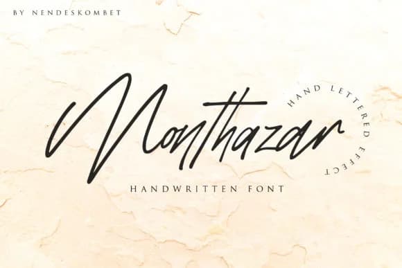 Monthazar Font by NendesKombet — Script Handwritten Font