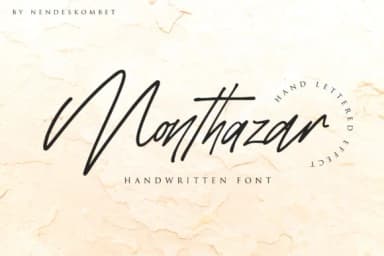 Monthazar Font by NendesKombet — Script Handwritten Font — thumbnail 1