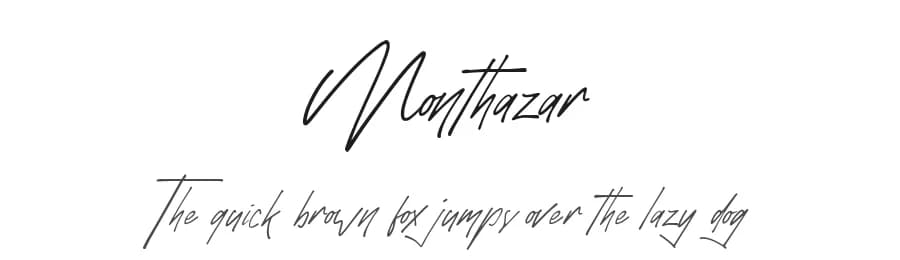 Monthazar by NendesKombet — Script Handwritten Font — preview 1