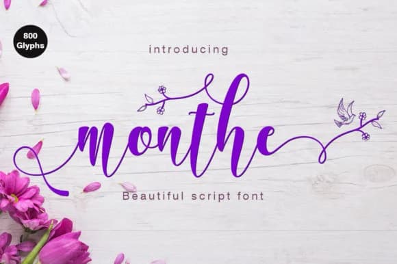 Monthe Font by Rudistudio — Script Handwritten Font