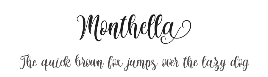 Monthella by FallenGraphic Studio — Script Handwritten Font