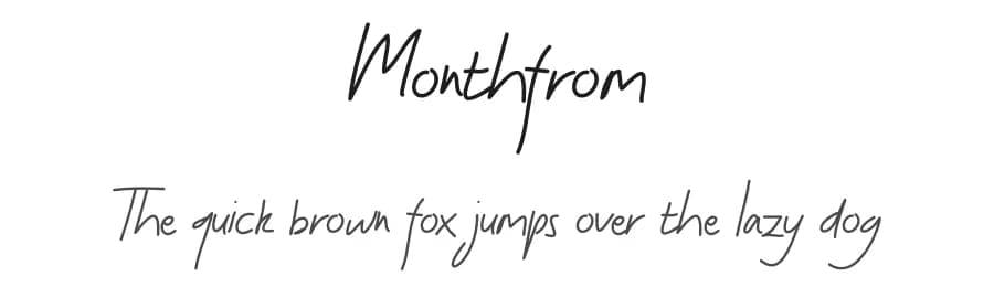 Monthfrom by setyaisiam _type — Script Handwritten Font