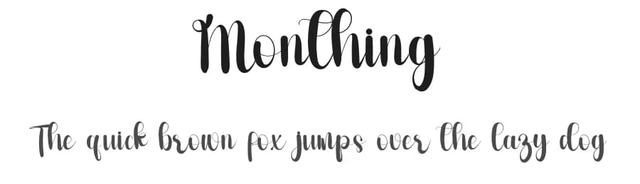Monthing by Inermedia Studio — Script Handwritten Font