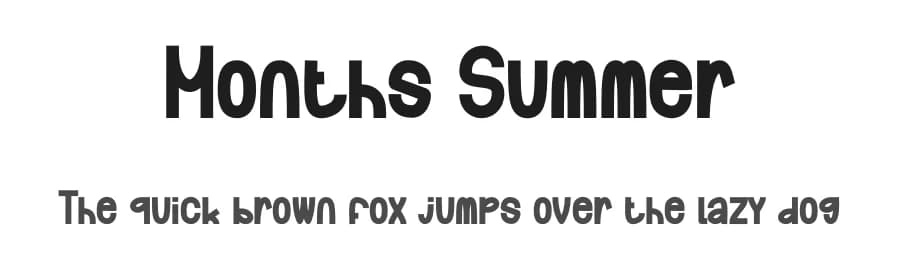 Months Summer by Scratchones — Script Handwritten Font