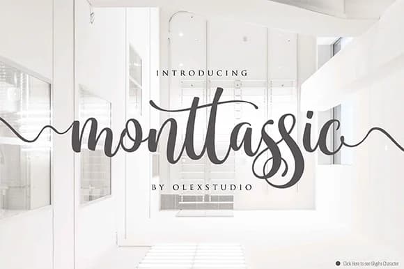 Monttassic Script Font by Olexstudio — Script Handwritten Font