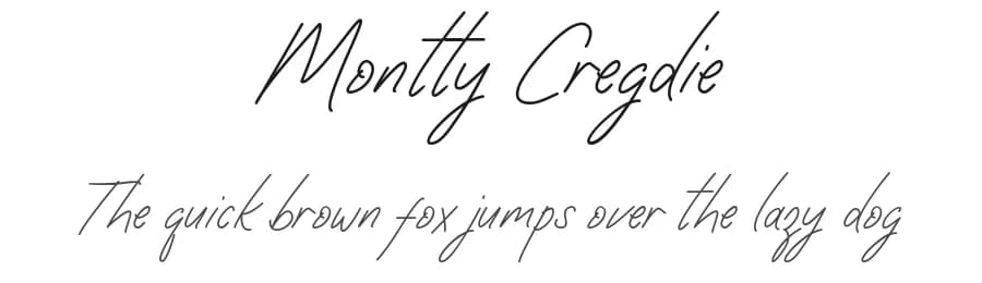 Montty Cregdie by Etigletters — Script Handwritten Font