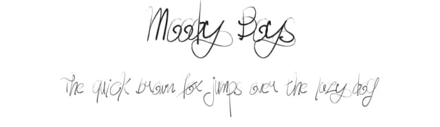 Moody Boys by Veredgf — Script Handwritten Font