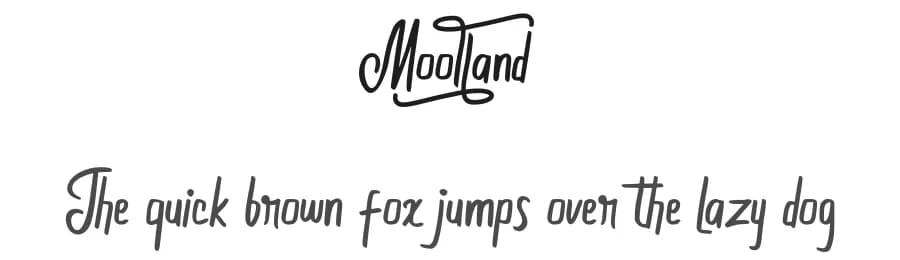 Moolland by Vunira Design — Script Handwritten Font