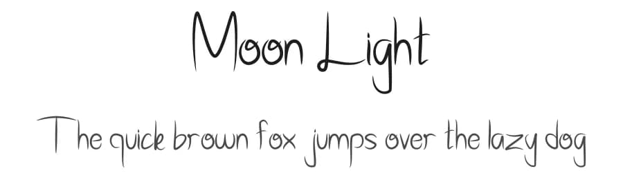 Moon Light by Basni.std — Script Handwritten Font