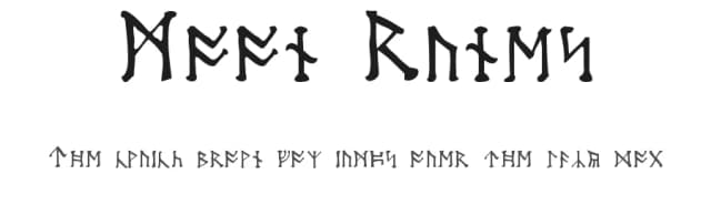 Moon Runes by Morten Bek — Dingbats Font