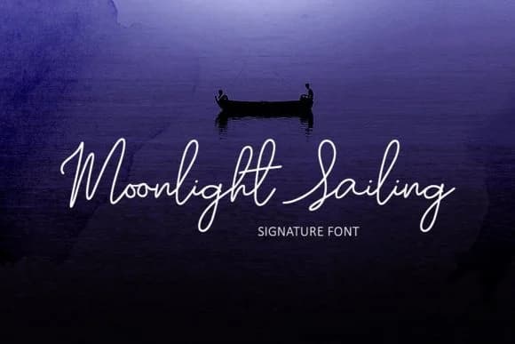 Moonlight Sailing Script Font by Creativeqube Design — Script Handwritten Font
