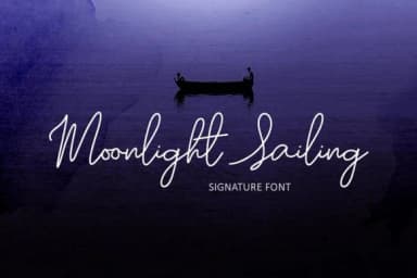 Moonlight Sailing Script Font by Creativeqube Design — Script Handwritten Font — thumbnail 1