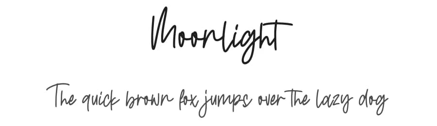 Moonlight by Vunira Design — Script Handwritten Font