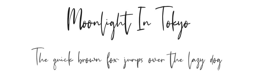 Moonlight In Tokyo by epiclinez — Script Handwritten Font