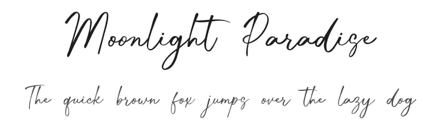 Moonlight Paradise by Bluestype Studio — Script Handwritten Font