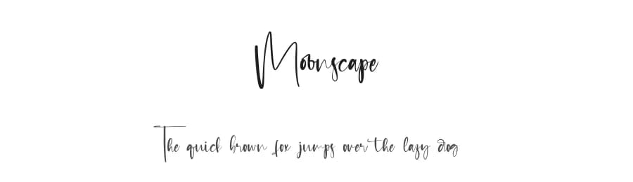 Moonscape by Hatf Type — Script Handwritten Font