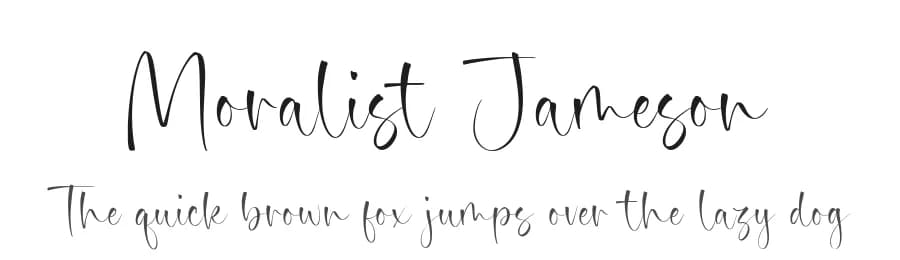 Moralist Jameson by Timur Type — Script Handwritten Font