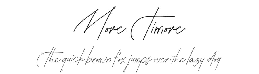 More Timore by Four Lines — Script Handwritten Font