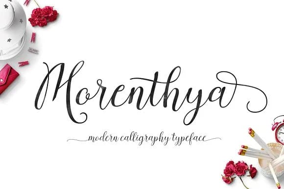 Morenthya Font by Area Type — Script Handwritten Font