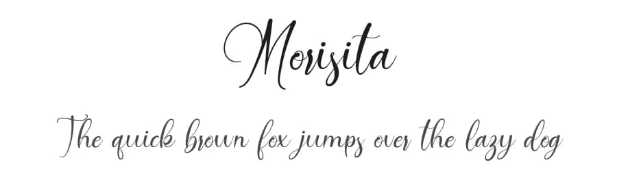 Morisita by Vunira Design — Script Handwritten Font