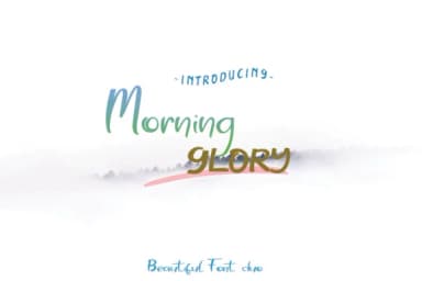 Morning Glory Font by dmletter31 — Script Handwritten Font — thumbnail 1