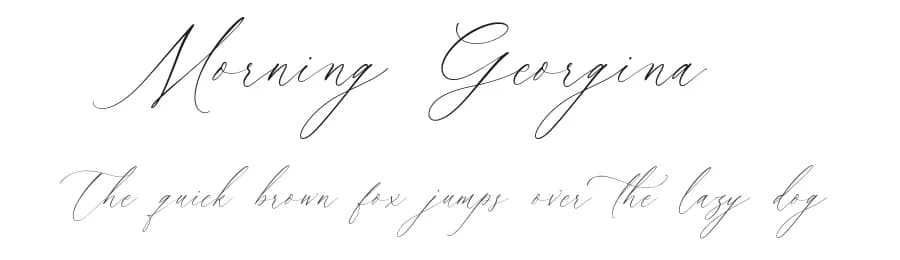 Morning Georgina by Lunas Type — Script Handwritten Font — preview 1