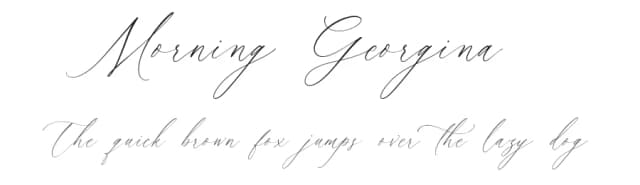 Morning Georgina by Lunas Type — Script Handwritten Font