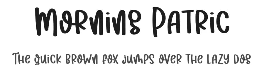 Morning Patric by Letter Art Studio — Script Handwritten Font